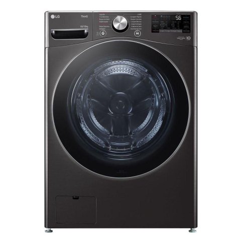 Lava e Seca Lg Smart 18kg Black Inox com Inteligência Artificial Aidd™ Wd18bv2s6b 127v