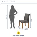 Ver imagem 4 de Conjunto Sala de Jantar Mesa 120x80cm Tampo MDF/Vidro com 4 Cadeiras Espanha Yescasa