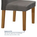 Ver mais imagens de Conjunto Sala de Jantar Mesa 120x80cm Tampo MDF/Vidro com 4 Cadeiras Espanha Yescasa