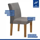 Ver imagem 4 de Conjunto Sala de Jantar Mesa 120x80cm Tampo Mdf/vidro com 4 Cadeiras Espanha Yescasa