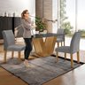 Conjunto Sala de Jantar Mesa 120x80cm Tampo Mdf/vidro com 4 Cadeiras Espanha Yescasa - 9