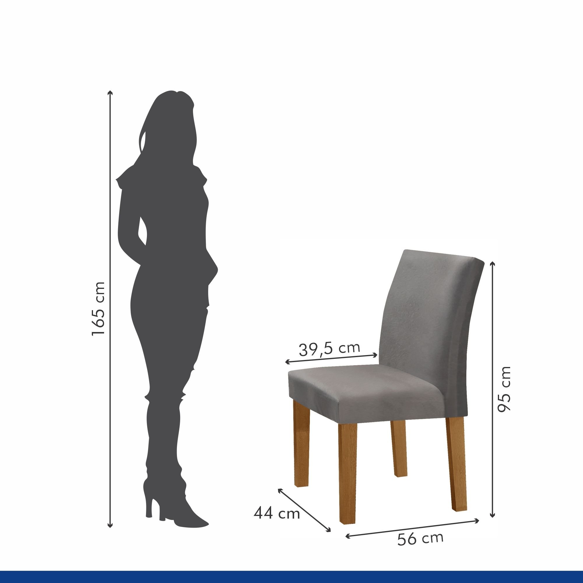 Conjunto Sala de Jantar Mesa 120x80cm Tampo Mdf/vidro com 4 Cadeiras Espanha Yescasa - 8