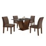 Conjunto Sala de Jantar Mesa 120x80cm Tampo Mdf/vidro com 4 Cadeiras Espanha Yescasa - 14