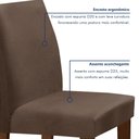 Ver imagem 6 de Conjunto Sala de Jantar Mesa 120x80cm Tampo MDF/Vidro com 4 Cadeiras Espanha Yescasa