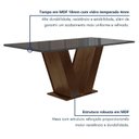 Ver imagem 3 de Conjunto Sala de Jantar Mesa 120x80cm Tampo MDF/Vidro com 4 Cadeiras Espanha Yescasa