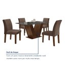 Ver mais imagens de Conjunto Sala de Jantar Mesa 120x80cm Tampo MDF/Vidro com 4 Cadeiras Espanha Yescasa