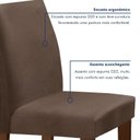 Ver imagem 7 de Conjunto Sala de Jantar Mesa 120x80cm Tampo MDF/Vidro com 4 Cadeiras Espanha Yescasa