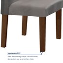 Ver imagem 7 de Conjunto Sala de Jantar Mesa 120x80cm Tampo Mdf/vidro com 4 Cadeiras Espanha Yescasa