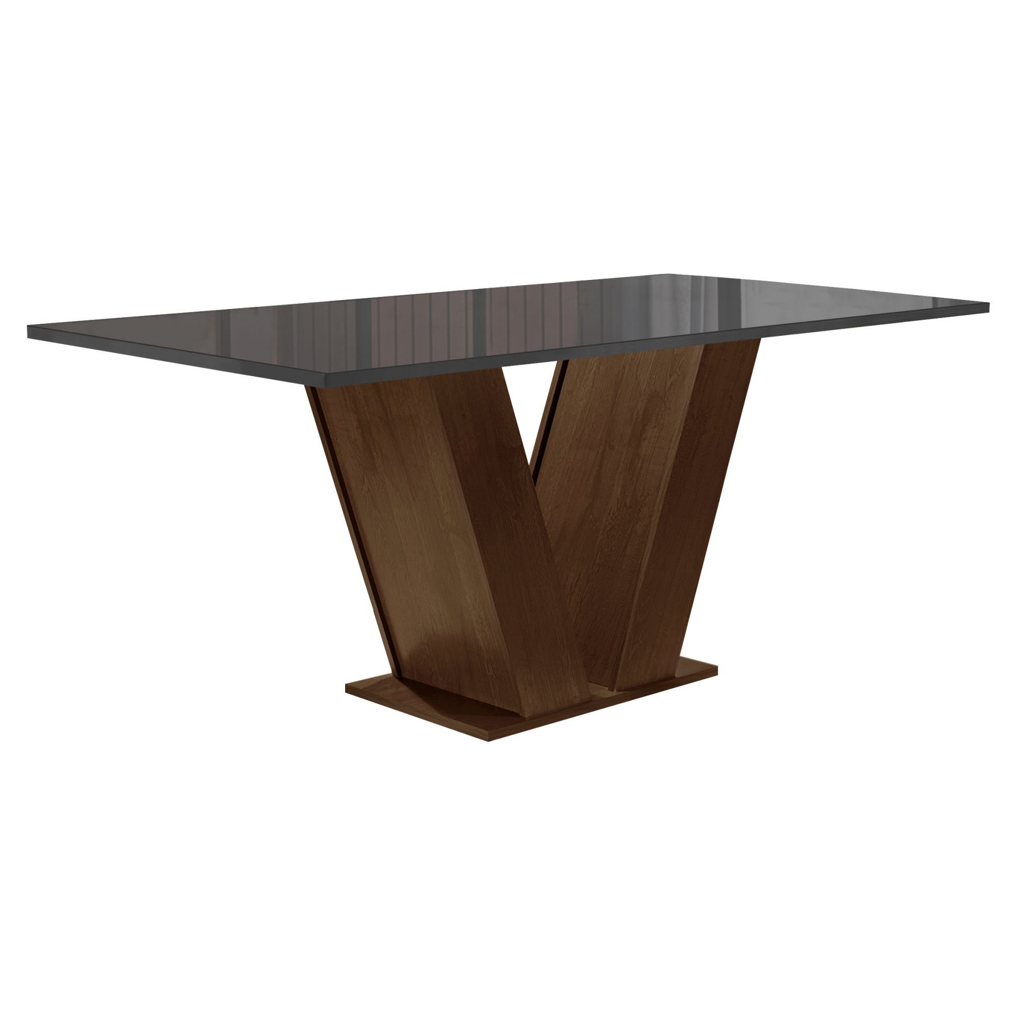 Conjunto Sala de Jantar Mesa 120x80cm Tampo MDF/Vidro com 4 Cadeiras Espanha Yescasa  - 11