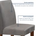 Ver imagem 6 de Conjunto Sala de Jantar Mesa 120x80cm Tampo Mdf/vidro com 4 Cadeiras Espanha Yescasa