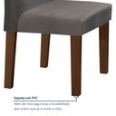 Ver mais imagens de Conjunto Sala de Jantar Mesa 120x80cm Tampo Mdf/vidro com 4 Cadeiras Espanha Yescasa 