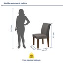 Ver imagem 4 de Conjunto Sala de Jantar Mesa 120x80cm Tampo MDF/Vidro com 4 Cadeiras Espanha Yescasa