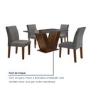 Ver mais imagens de Conjunto Sala de Jantar Mesa 120x80cm Tampo MDF/Vidro com 4 Cadeiras Espanha Yescasa