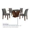 Ver imagem 7 de Conjunto Sala de Jantar Mesa 120x80cm Tampo Mdf/vidro com 4 Cadeiras Espanha Yescasa 