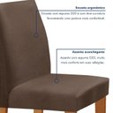 Ver imagem 7 de Conjunto Sala de Jantar Mesa 120x80cm Tampo MDF/Vidro com 4 Cadeiras Espanha Yescasa