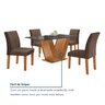 Conjunto Sala de Jantar Mesa 120x80cm Tampo Mdf/vidro com 4 Cadeiras Espanha Yescasa - 8