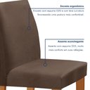 Ver imagem 6 de Conjunto Sala de Jantar Mesa 120x80cm Tampo Mdf/vidro com 4 Cadeiras Espanha Yescasa