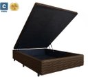 Ver imagem 1 de Cama Box Baú Casal Suede Marrom Padrão 138x188x34x20interno