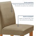 Ver imagem 6 de Conjunto Sala de Jantar Mesa 120x80cm Tampo MDF/Vidro com 4 Cadeiras Espanha Yescasa Marrom/Cinamomo/Grafite/Veludo Areia