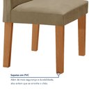 Ver imagem 7 de Conjunto Sala de Jantar Mesa 120x80cm Tampo MDF/Vidro com 4 Cadeiras Espanha Yescasa Marrom/Cinamomo/Grafite/Veludo Areia