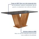 Ver imagem 2 de Conjunto Sala de Jantar Mesa 120x80cm Tampo MDF/Vidro com 4 Cadeiras Espanha Yescasa Marrom/Cinamomo/Grafite/Veludo Areia