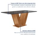 Ver imagem 2 de Conjunto Sala de Jantar Mesa 120x80cm Tampo MDF/Vidro com 4 Cadeiras Espanha Yescasa