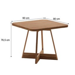 Conjunto Sala de Jantar 4 Cadeiras Charlotte Carraro Nogal - 3