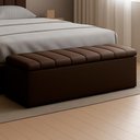 Ver imagem 2 de Recamier Calcadeira Bau 140 cm Dalia Suede Marrom Artte