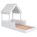 Ver imagem 7 de Cama Solteiro Infantil Montessoriana Casinha Nana Branco C06 - Mpozenato