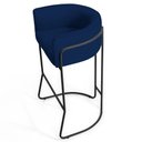 Ver imagem 4 de 2 Banquetas Base Aço Preto B-304 Veludo Azul Marinho Domi