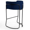 Ver imagem 2 de 2 Banquetas Base Aço Preto B-304 Veludo Azul Marinho Domi