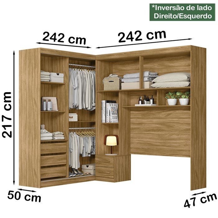 Dormitorio Modulado Casal 6 Portas FL0270 Freijo Moval - 3