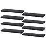 Kit 8 Prateleiras 40 X 15cm Preta Suporte Invisível - 1
