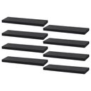 Ver imagem 1 de Kit 8 Prateleiras 40 X 15cm Preta Suporte Invisível
