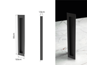 Ver imagem 2 de Puxador Concha/Cava 30cm em Aço Inox Cor Preto Fosco (2un)