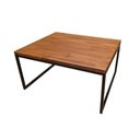 Ver imagem 3 de Mesa De Centro Decorativa Sala Industrial Retangular Ferro e Madeira