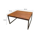 Ver imagem 5 de Mesa De Centro Decorativa Sala Industrial Retangular Ferro e Madeira