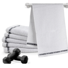 Kit Toalha Academia Fitness New 100% Algodão 6 Unidades:branco - 1