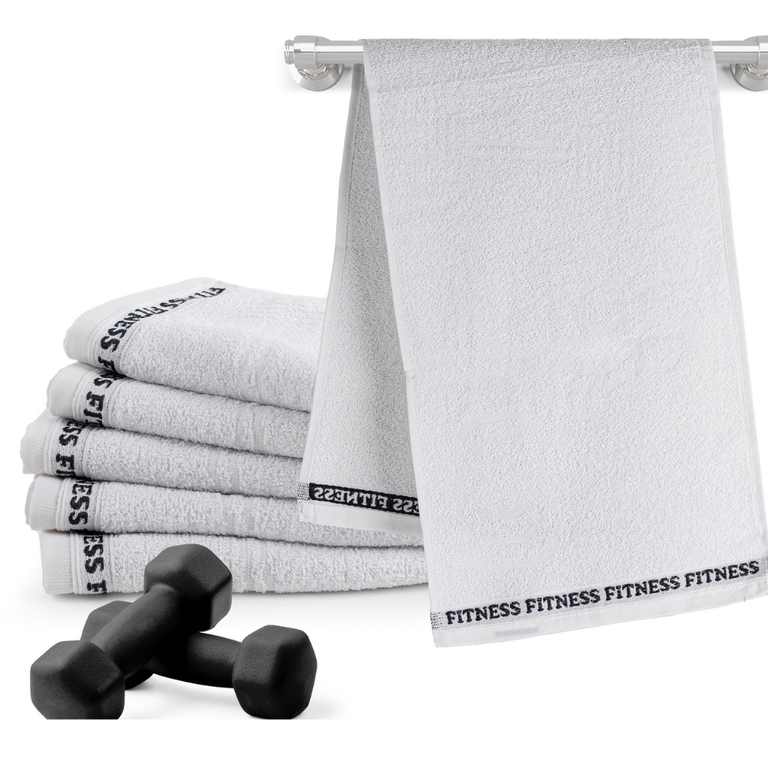 Kit Toalha Academia Fitness New 100% Algodão 6 Unidades:branco Kit Toalha Academia Fitness New 100% Algodão 6 Unidades:branco