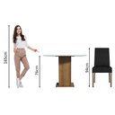 Ver imagem 4 de Conjunto Sala de Jantar Mesa Tampo de Vidro Redondo 4 Cadeiras Rustic/oxford Mile Madesa
