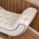 Ver mais imagens de Puff Recamier Veneza 140cm para Quarto Casal em Linho Rústico Bege - Design Premium Larbelle