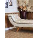 Ver imagem 2 de Puff Recamier Veneza 140cm para Quarto Casal em Linho Rústico Bege - Design Premium Larbelle