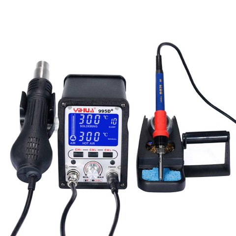 Estação de Retrabalho com Visor LCD 2 em 1 Profissional YIHUA 995D+