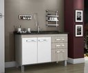 Ver imagem 2 de Armario Cozinha 114cm Magnus Maple - Branco Fimap
