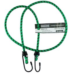 Elástico Bagageiro com Gancho Metal 1,0m Starfer Verde e Preto - 1