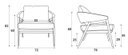 Ver imagem 3 de Poltrona Dubia Tecido Cru Acabamento Grafite Base Cinza 82cm - 61787