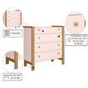 Ver imagem 4 de Cômoda Infantil Charlotte 4 Gavetas MDF-MDP Rosa Mais de Casa