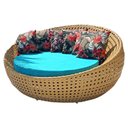 Ver imagem 1 de Chaise Sofá Redondo Concha 1,60m Fibra para Jardim Piscina Nossa Kasa Móveis Palha
