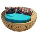 Ver imagem 2 de Chaise Sofá Redondo Concha 1,60m Fibra para Jardim Piscina Nossa Kasa Móveis Palha