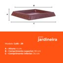 Ver imagem 3 de Prato para Vaso Quadrado Café 29 Afort